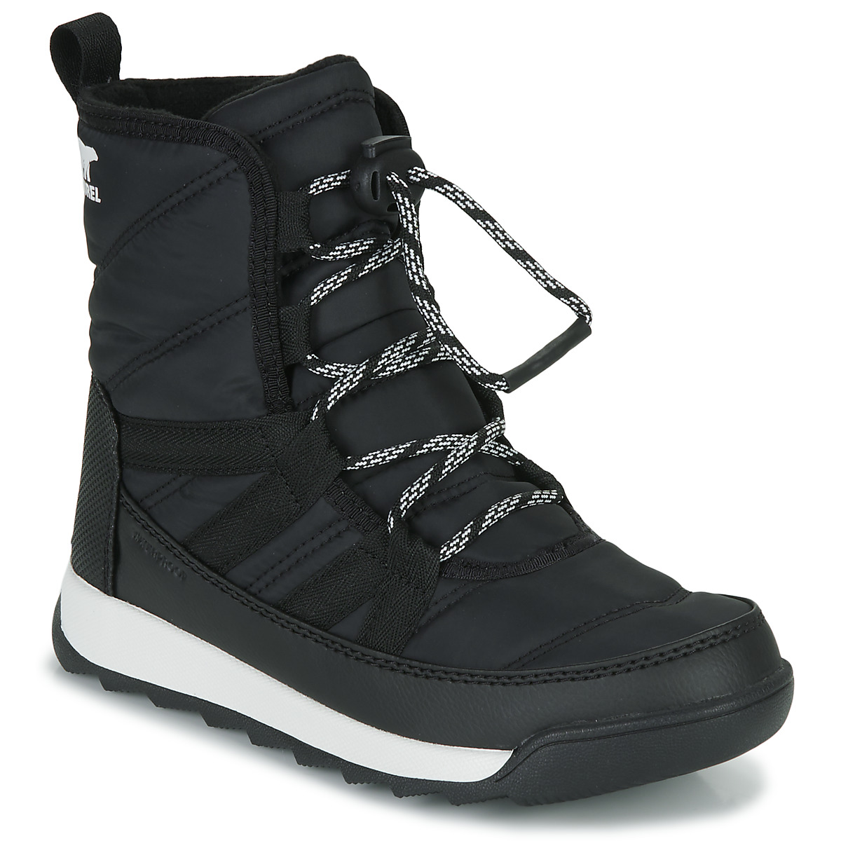 Botas de nieve Sorel Youth Whitney&trade; II Short Lace WP para ni&ntilde;os, negras, talla 194895803270